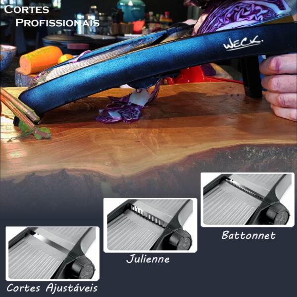 Cortador/Fatiador Mandoline Profissional Ajustável - Weck - Imagem 6