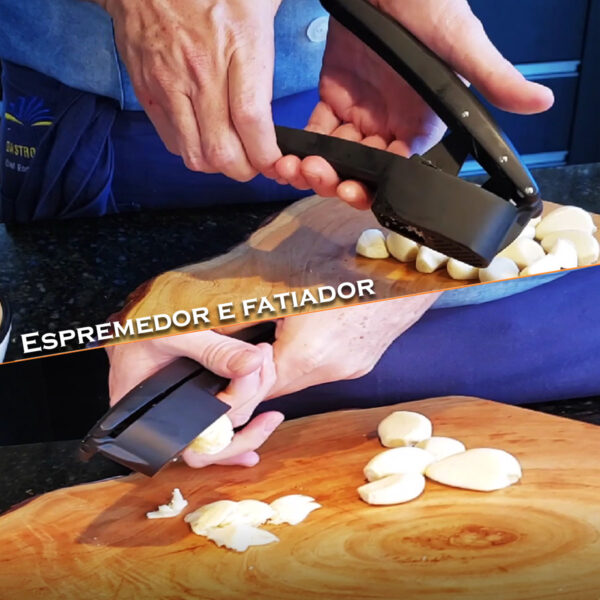 Espremedor e Fatiador de Alho Preto - Aluminio  - Weck - Imagem 2
