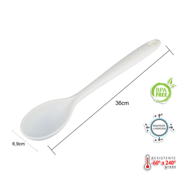 Kit Duas Colheres Profissional 36cm Branca Weck - Image 4