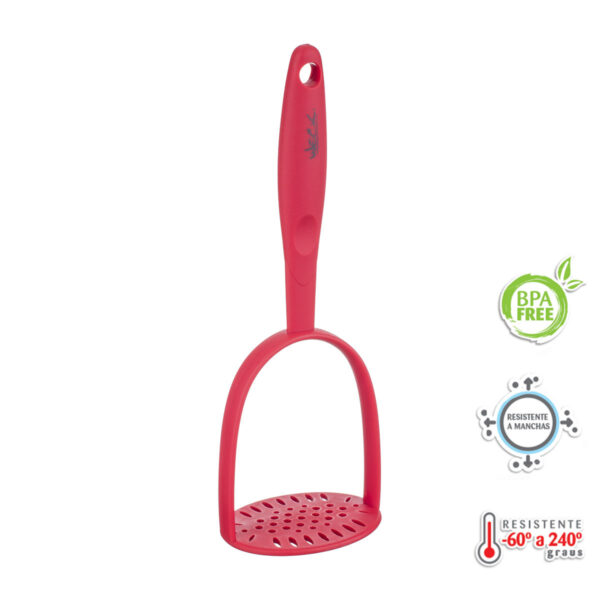 Amassador de Legumes Nylon Vermelho 26cm - Image 2