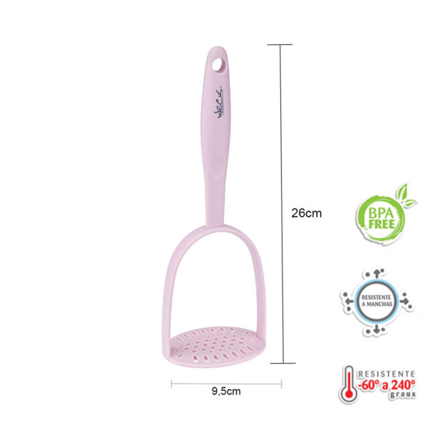 Amassador de Legumes Nylon Rosa 26cm WECK - Image 4