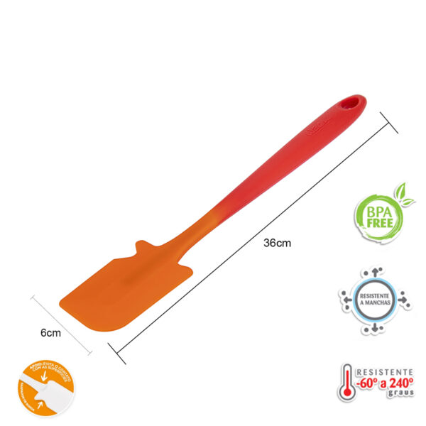 Kit Duas Espátulas Profissional 36cm Vermelha Weck - Imagem 2
