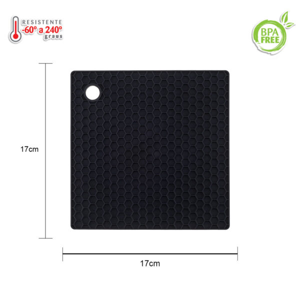 Kit Dois Descanso Quadrado Preto 17cm Weck - Imagem 6