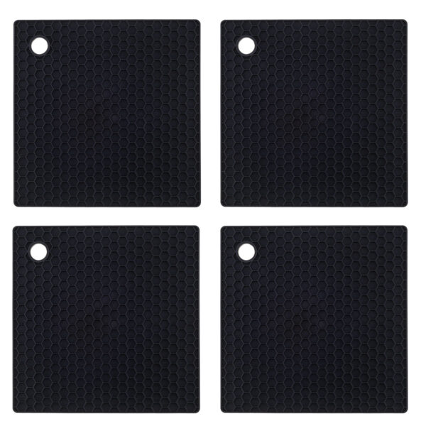 Kit Quatro Descanso Quadrado Preto 17cm Weck - Imagem 5
