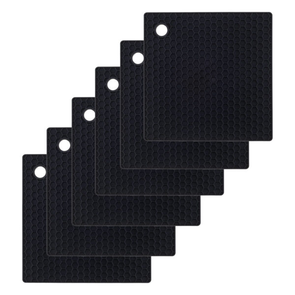 Kit Seis Descanso Quadrado Preto 17cm Weck - Imagem 3