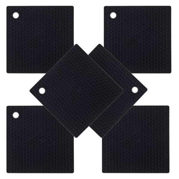 Kit Seis Descanso Quadrado Preto 17cm Weck - Imagem 5