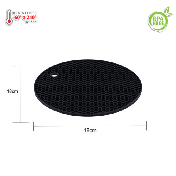 Kit Dois Descanso Redondo Preto 18cm Weck - Imagem 6