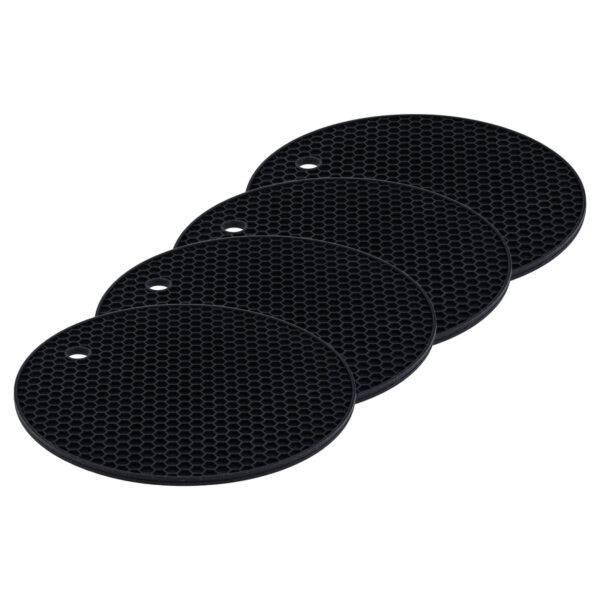 Kit Quatro Descanso Redondo Preto 18cm Weck - Imagem 3