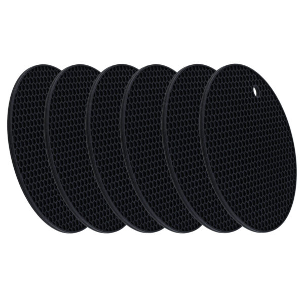 Kit Seis Descanso Redondo Preto 18cm Weck - Imagem 3