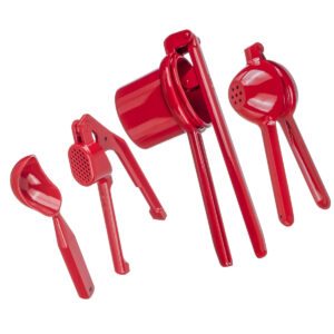Kit Utensílios de Cozinha de Aluminio Vermelho Weck