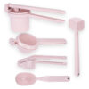 Kit Utensílios de Cozinha de Aluminio Completo Rosa Weck