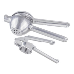 Kit Espremedor de Alho e Limão Prata Weck