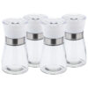 Kit Quatro Moedores de Sal e Pimenta Branco Weck