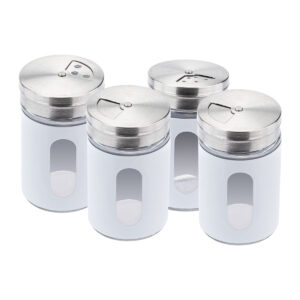 Kit Quatro Porta Condimento e Saleiro Branco Weck