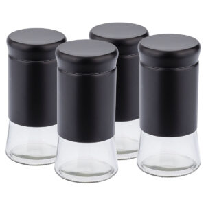 Kit 30 Porta Condimento e Saleiro Preto com Tampa Weck