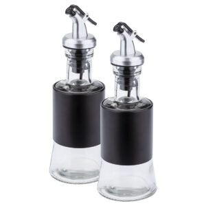 Kit Dois Galheteiros de Vidro Preto Weck