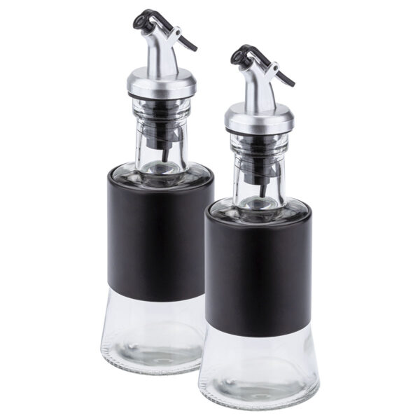 Kit Dois Galheteiros de Vidro Preto Weck