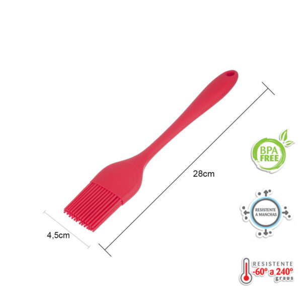 Kit Confeiteiro Simples Espatula e Batedor Vermelho Weck - Imagem 5