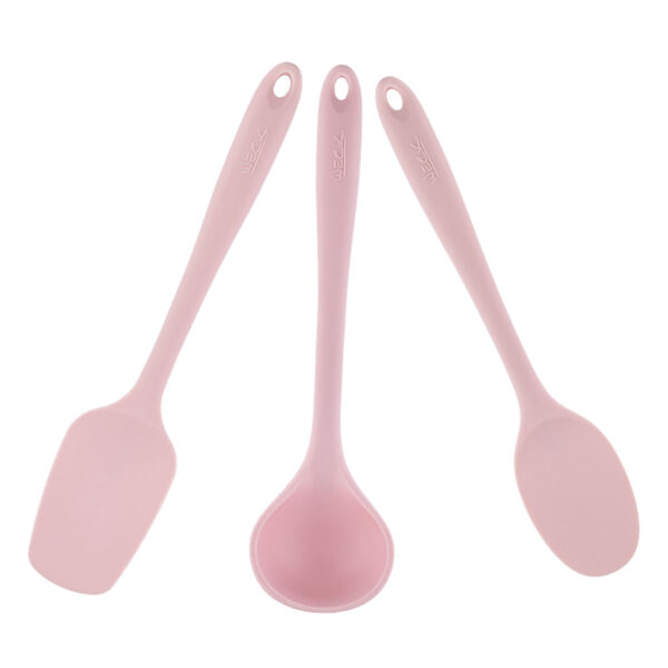 Kit Colher Espatula e Concha de Silicone Rosa Weck - Imagem 5