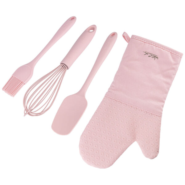Kit Confeiteiro Completo  Espatula e Batedor Rosa Weck