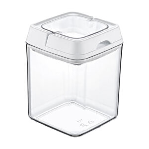 Pote de Acrílico Hermético Weck Quadrado Tampa 1Lt Branco