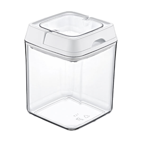 Pote de Acrílico Hermético Weck Quadrado Tampa 1Lt Branco