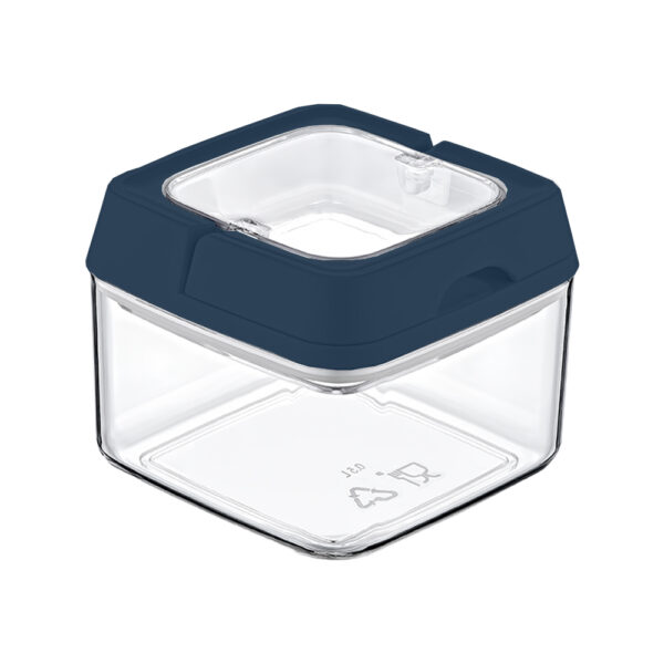 Pote de Acrílico Hermético Weck Quadrado Tampa 500ml Azul
