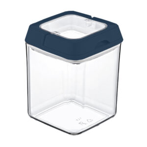 Pote de Acrílico Hermético Weck Quadrado Tampa 1Lt  Azul
