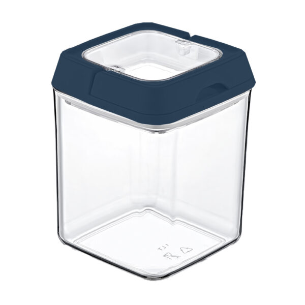 Pote de Acrílico Hermético Weck Quadrado Tampa 1Lt  Azul