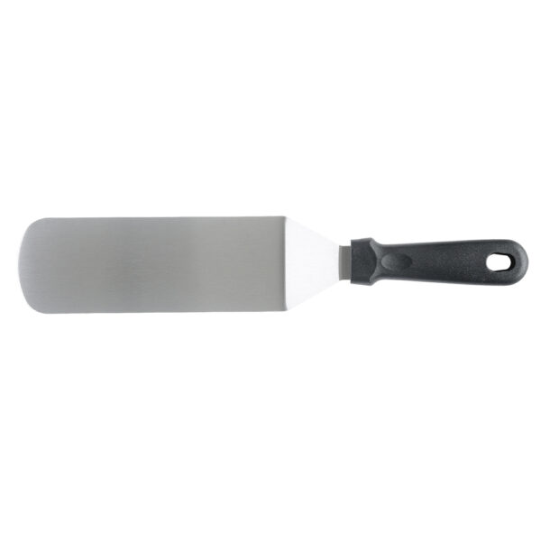 Espátula Longa Curva Profissional  em Aço Inox c/ Cabo em  Polipropileno Preto 35,5 x 7cm Weck - Imagem 4
