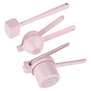 Kit Utensílios Rosa Martelo e Espremedor de Batata e Limão