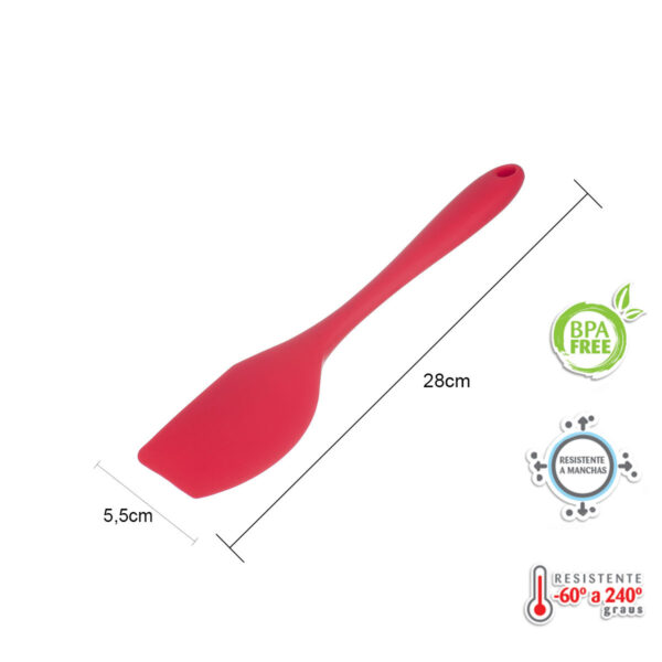 Kit Espátulas de Silicone Vermelho com Descanso - Imagem 4