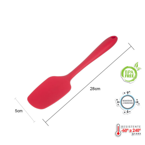 Kit Espátulas de Silicone Vermelho com Descanso - Imagem 3