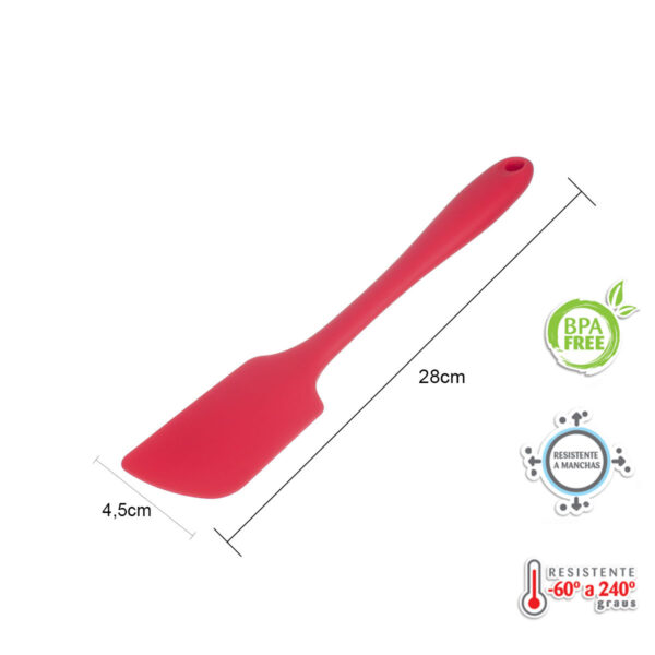 Kit Espátulas de Silicone Vermelho com Descanso - Imagem 5