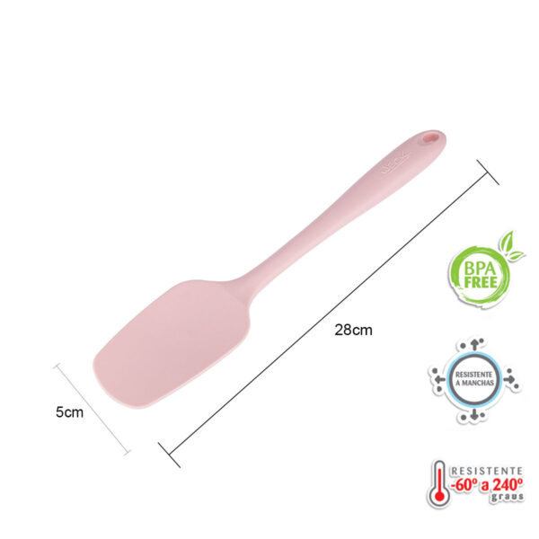 Kit Espátulas de Silicone Rosa com Descanso - Imagem 5