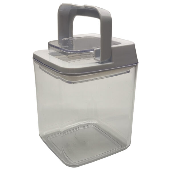 Pote de Acrílico Hermético Weck Quadrado Tampa 1Lt Branco - Imagem 2