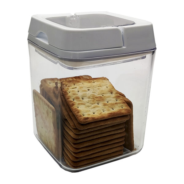 Pote de Acrílico Hermético Weck Quadrado Tampa 1Lt Branco - Imagem 4
