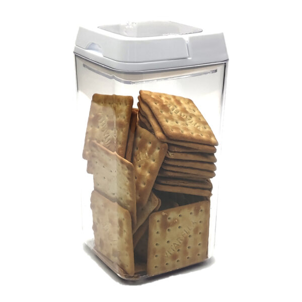 Pote de Acrílico Hermético Weck Quadrado Tampa 1,5Lt Branco - Imagem 3