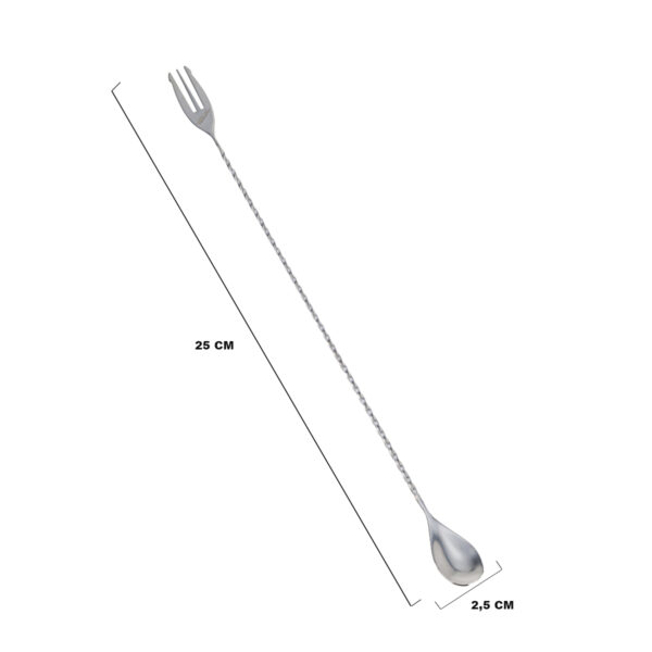 Colher Bailarina em Aço Inox de Coquetel e Gin com Garfo 40cm Weck - Image 4