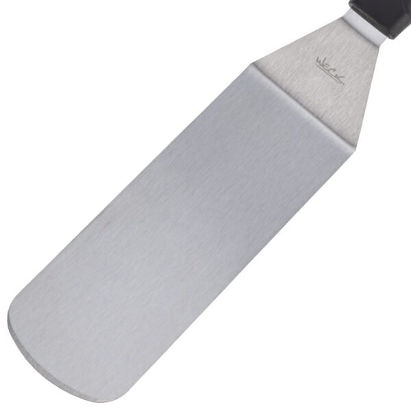 Espátula Longa Curva Profissional  em Aço Inox c/ Cabo em  Polipropileno Preto 35,5 x 7cm Weck - Imagem 2