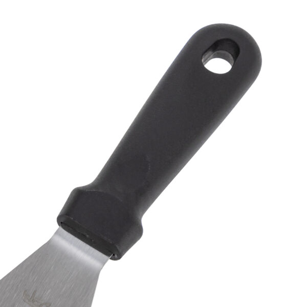 Espátula Curva Profissional em Aço Inox com Cabo Polipropileno Preto 29,5 x 7cm Weck - Imagem 3