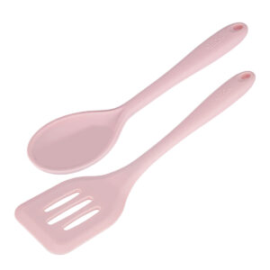Kit Espátula e Colher Rosa Perfurada Weck
