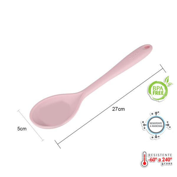 Kit Espátula e Colher Rosa Perfurada Weck - Imagem 4