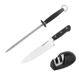 Kit Faca do Chefe e Chaira com afiador