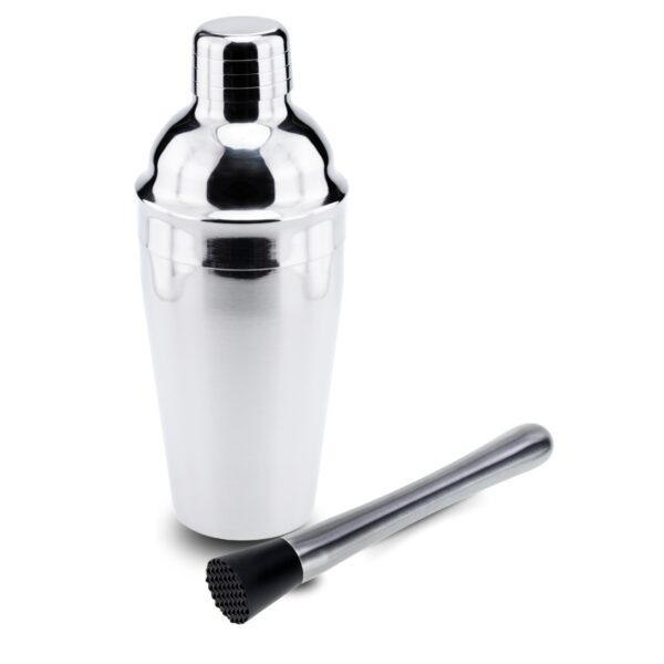 Kit Coqueteleira e Socador de Aço Inox Weck