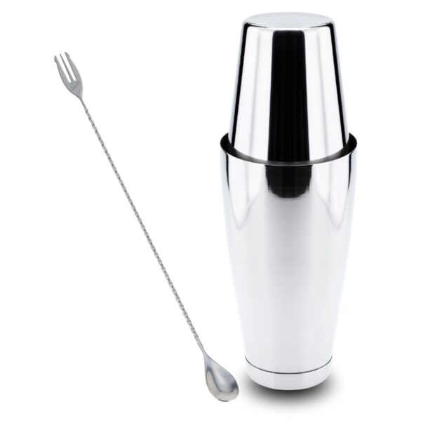 Kit Coqueteleira Boston e Colher Bailarina com Garfo Weck