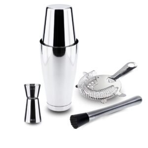 Kit Coqueteleira Dosador e Coador Socador Profissional Weck