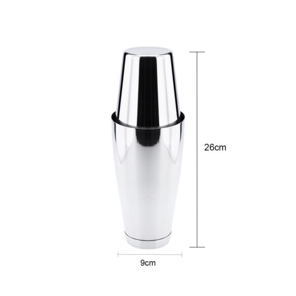 Kit Coqueteleira Boston Dosador e Colher Bailarina Inox 25cm - Imagem 3