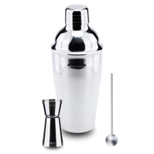 Kit Coqueteleira 500ml Dosador e Colher Canudo Weck