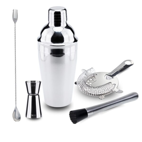 Kit Coqueteleira 500ml E Utensílios para Bar Weck